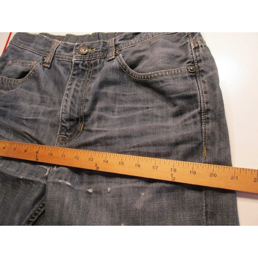 ECKO UNLTD 1972 Straight Leg Jeans Men 34/30 Blue Denim Distressed Mid Rise